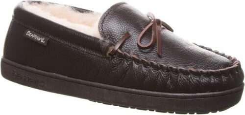 Bearpaw Leather Moccasin Slippers