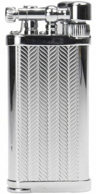 IM Corona Old Boy Silver Herringbone Pipe Lighter