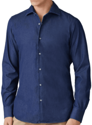 Shirt Pack voor mannen Winter Casual Denim Shirts Mode Top Blouse Shirts T- shirt met Lange Mouw, Lichtblauw, XL