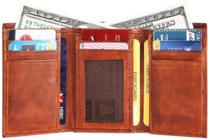 CALGARI Italian Leather Men's Wallet - RFID Blocking, Money Clip, 8 Card Pockets, Black, Medium - View #10