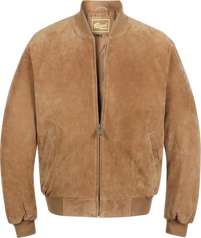 Reed Men’s Baseball Suede Leather Jacket: best suede jackets for men