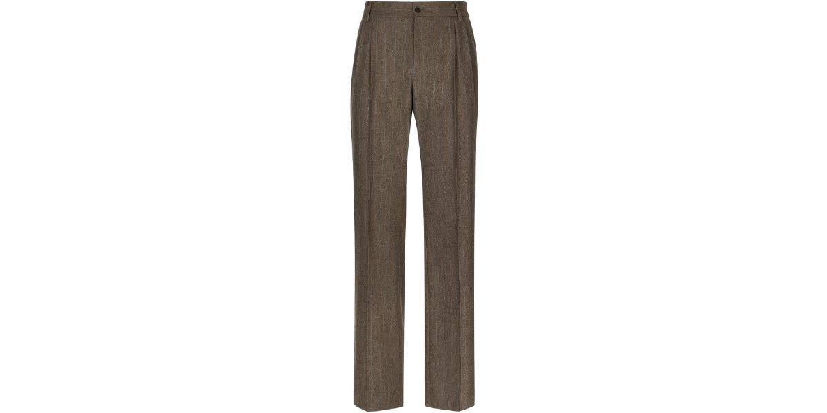 Dolce & Gabbana Pinstripe flannel straight-leg pants