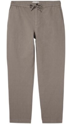 Mr P. Straight-Leg Cotton and Linen-Blend Twill Drawstring Trousers