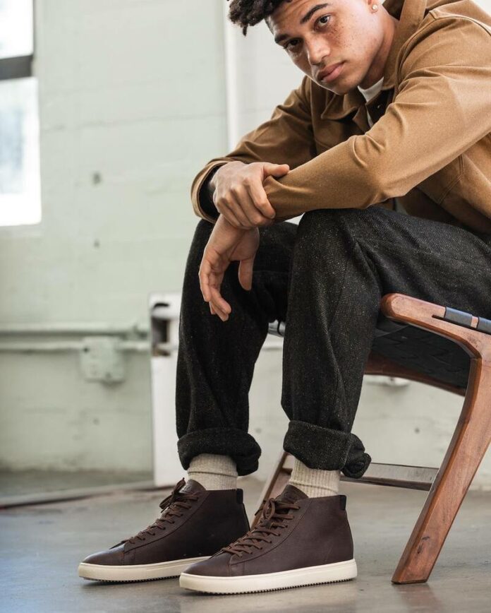Brown Polka Dot Men's Sneakers