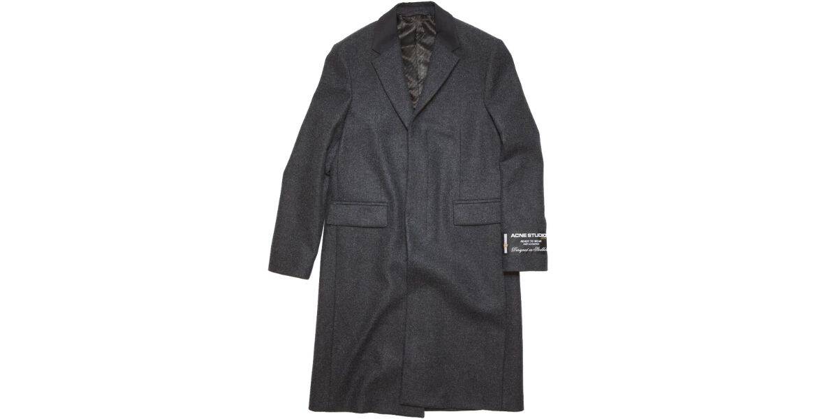 Acne Studios Single-breasted wool blend coat