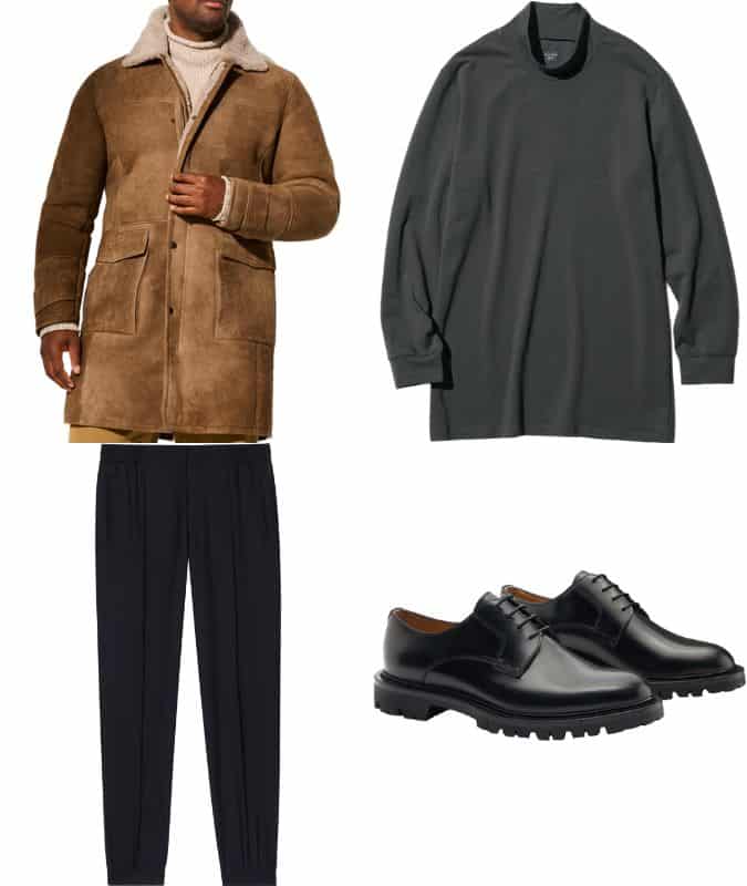 Shearling Jacket + Roll Neck + Wool Trousers Products