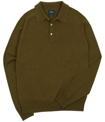 Drake's Alpaca Wool Knitted Polo