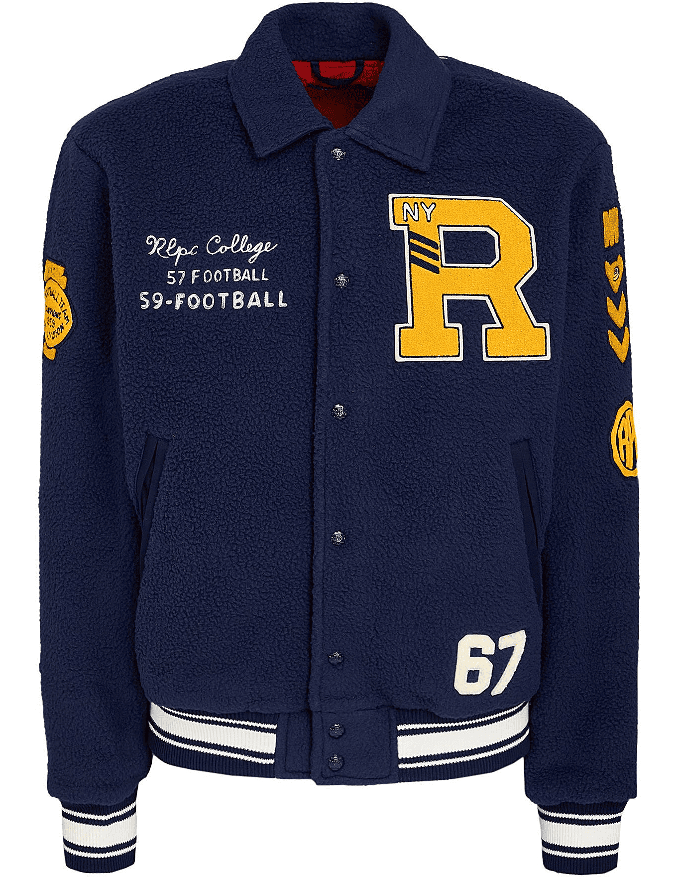 Polo Ralph Lauren Pile Fleece Letterman Jacket