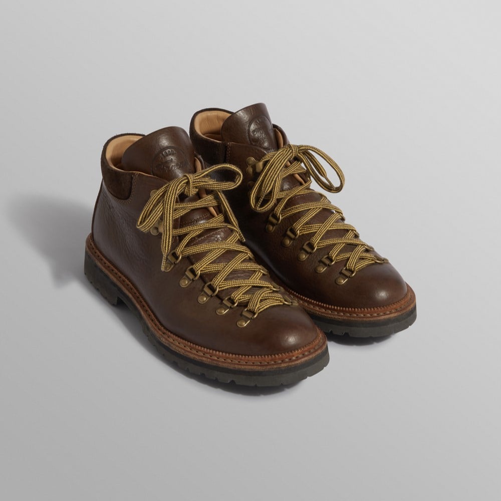 Fracap Brown Pebbled Calf Leather M128 Boot