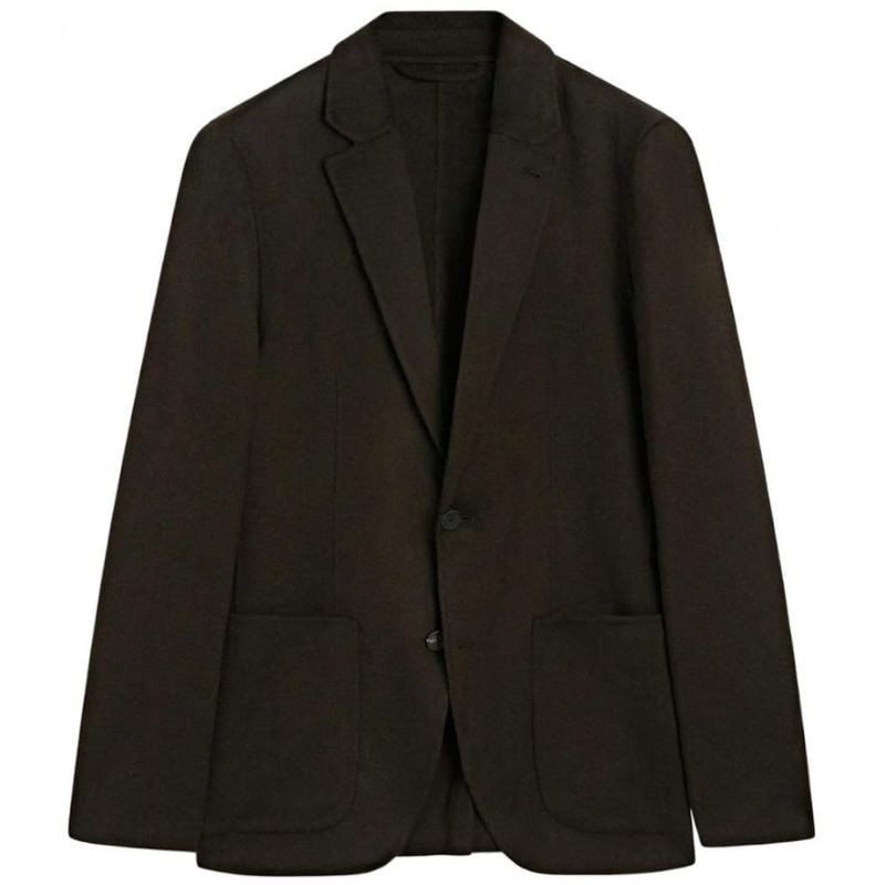 Massimo Dutti Striped wool blend suit blazer