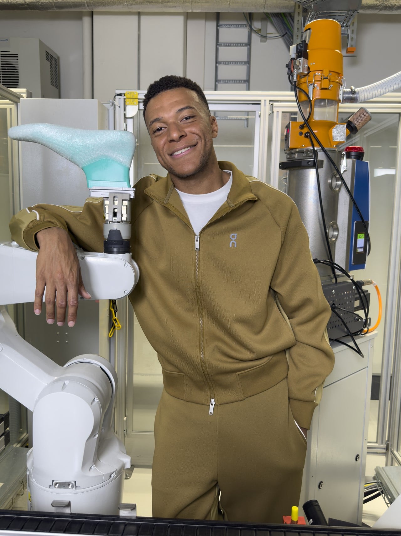 Kylian Mbappé, Thierry Henry and Sydney Schertenleib photographed by Juergen Teller at On Labs in Zurich.