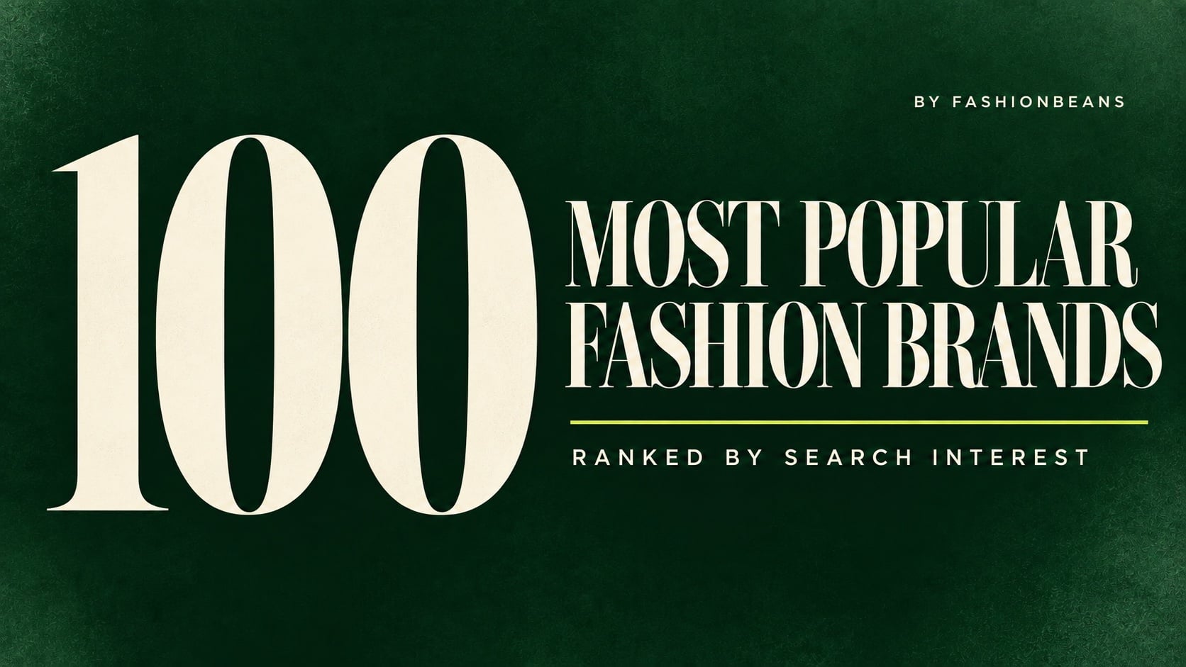 100 Most Popular Fashion Brands, Ranked by Google Search Interest