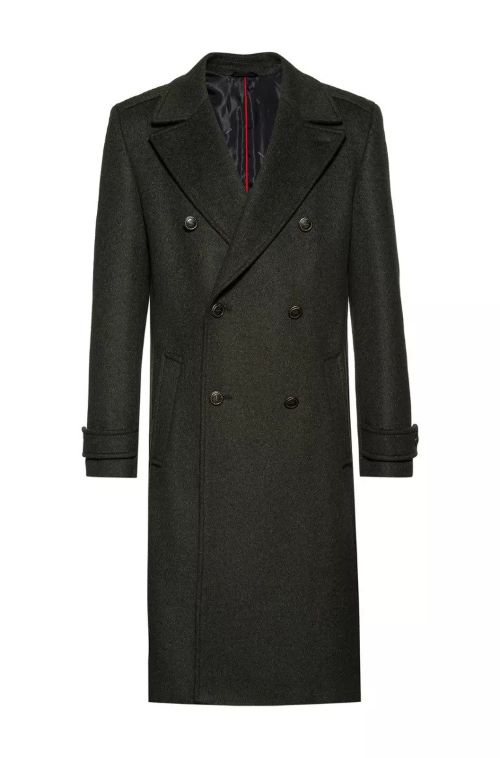 Double-breasted regular-fit coat in a wool blend Winter Coat